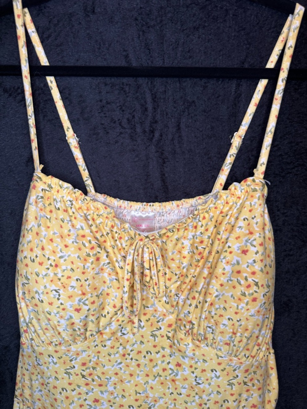 No Boundaries Yellow Floral Sundress with Tie-Detail - Picture 4 of 6